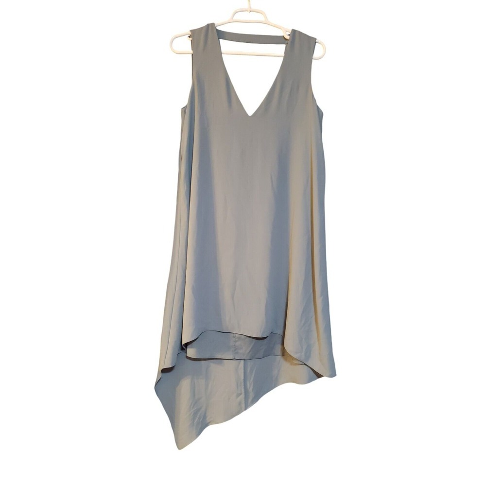 BCBG Maxazria Shana Size XS Light Blue Layered Asymmetrical Hem Party Slip Dress